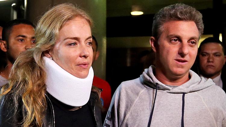 Angélica e Luciano Huck deixam hospital em São Paulo, após pouso forçado de avião