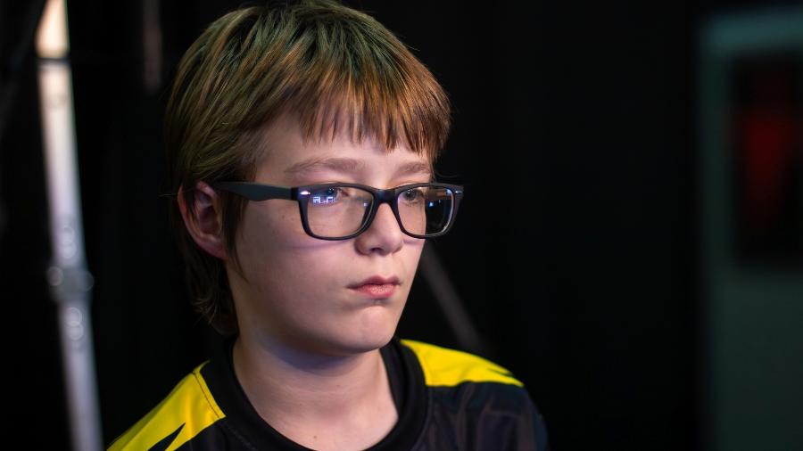 Willis Gibson, de 13 anos, durante campeonato de Tetris em outubro de 2023