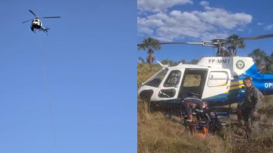 Equipes de resgate foram até a vítima de helicóptero, mas constataram a morte no local