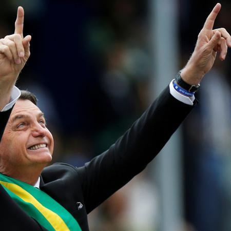 Bolsonaro durante a parada que celebrou o Dia da Independência - Adriano Machado/Reuters