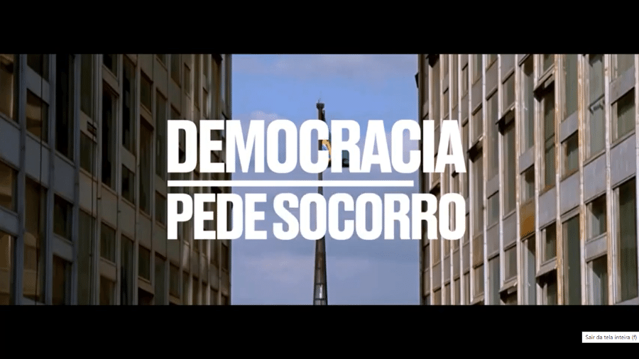 Campanha Democracia pede socorro - Reprodução de vídeo
