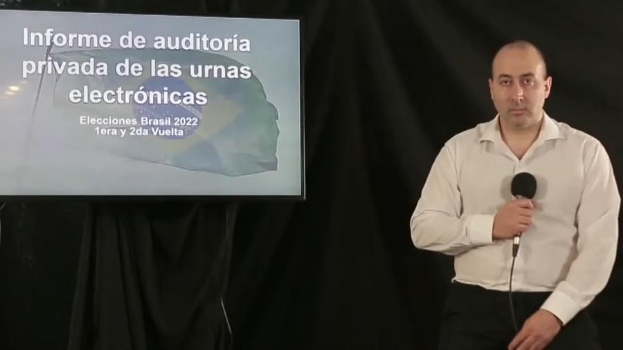 Fernando Cerimedo, argentino que distorceu dados sobre as urnas - Reprodução/YouTube