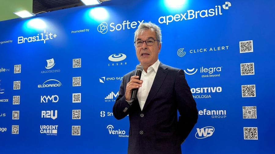 Jorge Viana, presidente da Apex (Agência Brasileira de Promoção de Exportações e Investimentos) durante o MWC 2023 - Marcella Duarte/Tilt