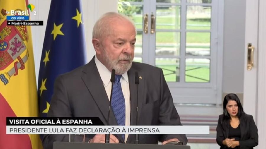 Lula em visita à Espanha - Reprodução