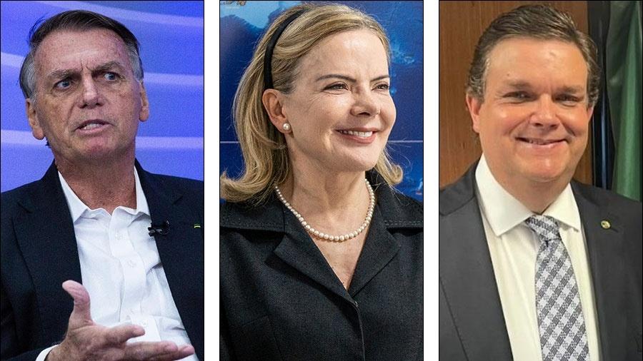Jair Bolsonaro, Gleisi Hoffmann e Wolney Queiroz Jair Bolsonaro, Gleisi Hoffmann e Wolney Queiroz