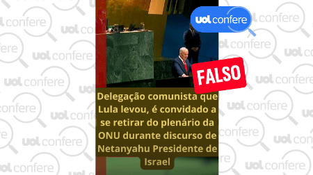 Posts enganam ao afirmar que Netanyahu convidou delegação brasileira a se retirar de Assembleia-Geral da ONU Posts enganam ao afirmar que Netanyahu convidou delegação brasileira a se retirar de Assembleia-Geral da ONU