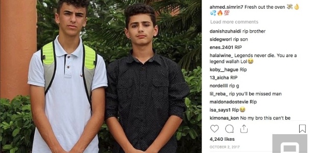 Ahmed Simrin, 15 anos, ganhou 3 mil seguidores com a tendência - Reprodução/Instagram