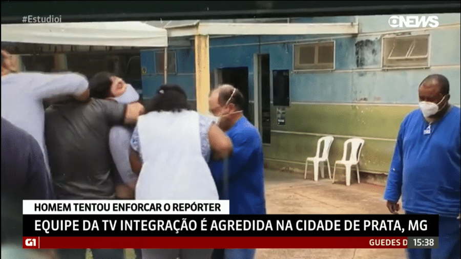 Equipe de afiliada da Globo é agredida no interior de Minas - Reprodução
