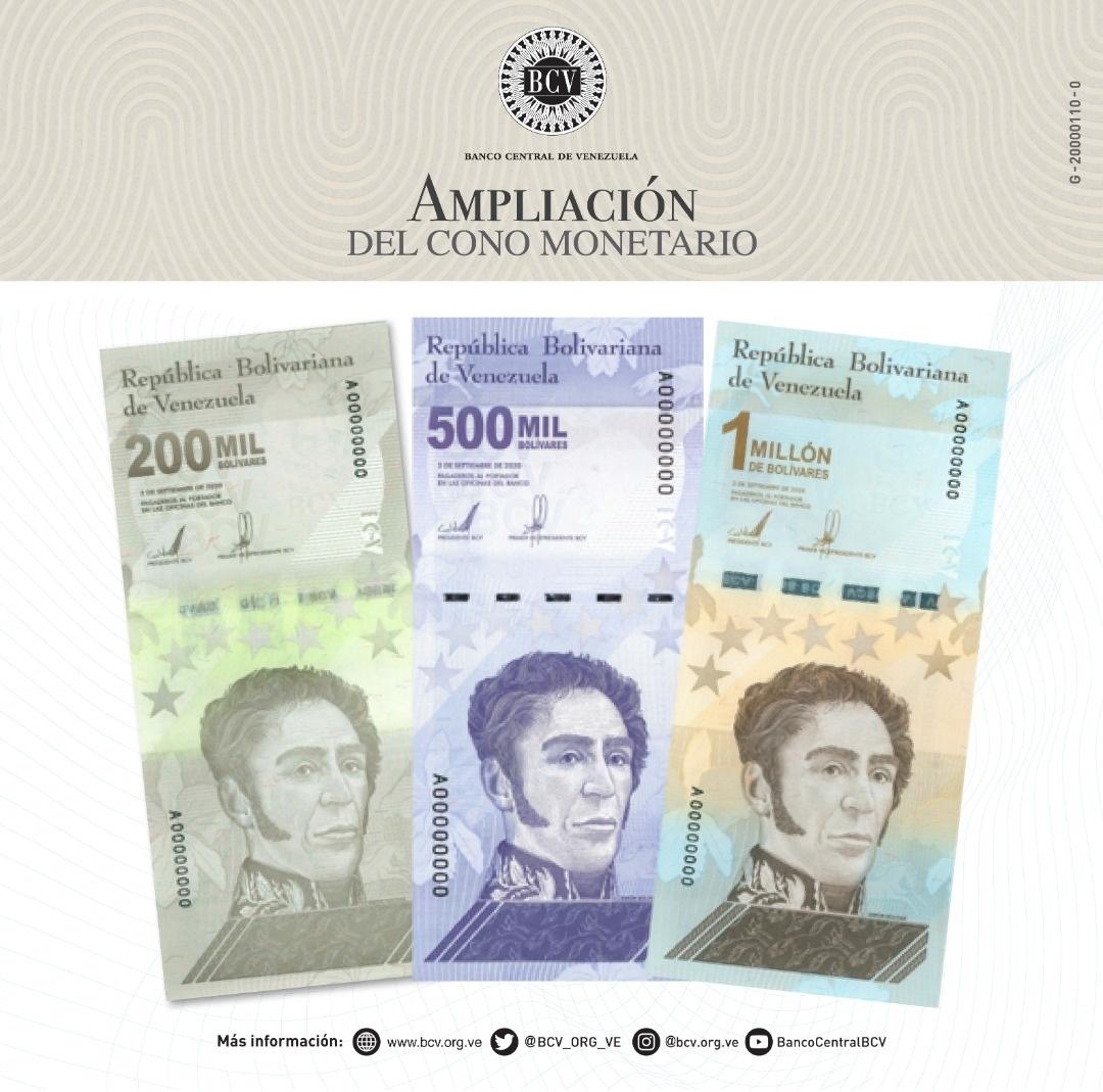 Venezuela: Nova cédula de 1 milhão de bolívares vale menos que 1 dólar