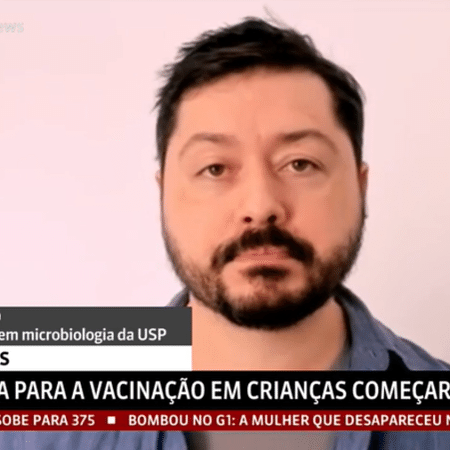 Átila Iamarino diz que a realização de uma audiência pública sobre aplicação de vacina contra covid em crianças é desnecessária - Reprodução/Globo News