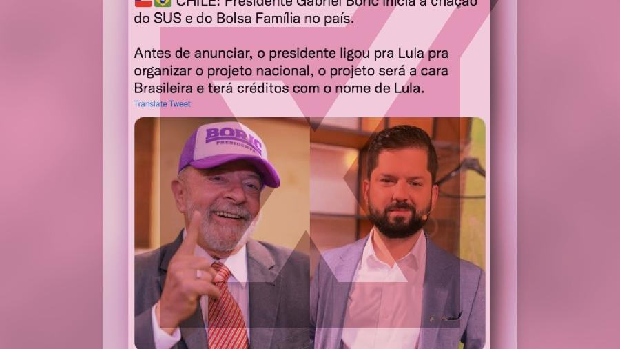 23.ago.2022 - Não há evidências de que presidente do Chile tenha projeto nacional inspirado em Lula, como afirma post - Projeto Comprova