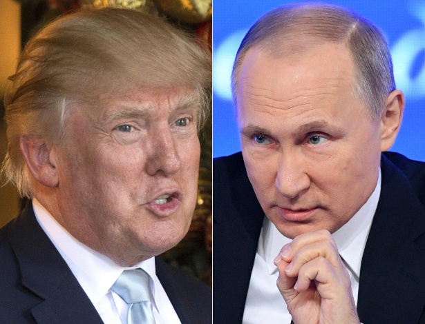 Os presidentes Donald Trump, dos EUA, e Vladimir Putin, da Rússia - Don Emmert and Natalia Kolesnikova/AFP