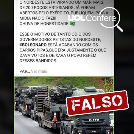 Imagem postada no Facebook sobre suposta obra de Bolsonaro - Reprodução