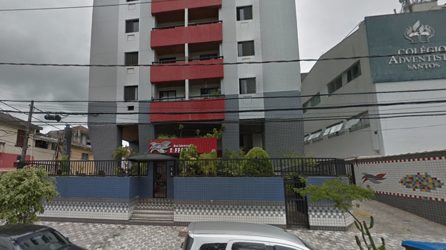 Um elevador despencou nove andares no edifício Residencial Tiffany, na rua Guararapes (Vila Belmiro), em Santos - Reprodução/Google Maps
