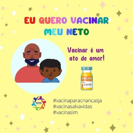 Campanha pela vacinação das crianças contra a covid-19 - Divulgação