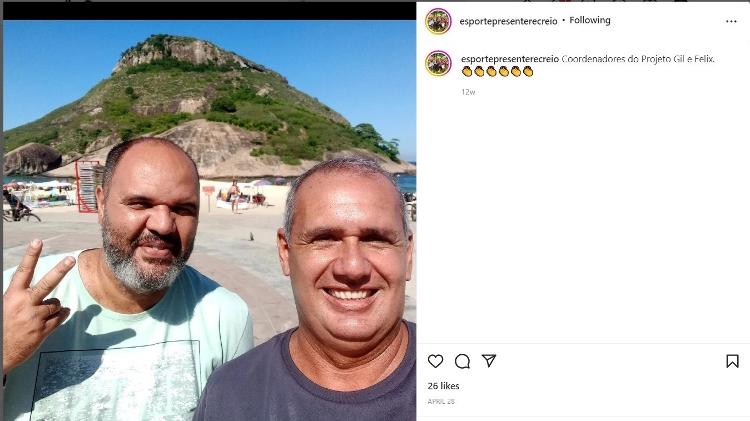 Perfil de um dos polos afirma que Eduardo Gil (esq.) e Marcelo Felix (dir.) são "coordenadores do projeto" - Reprodução/ Instagram - Reprodução/ Instagram