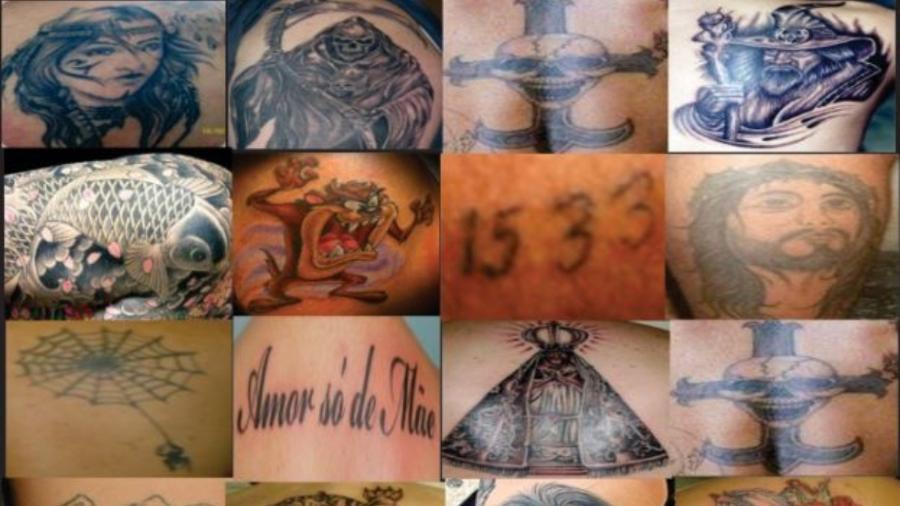 Tatuagens possuem significados específicos no mundo do crime - Reprodução