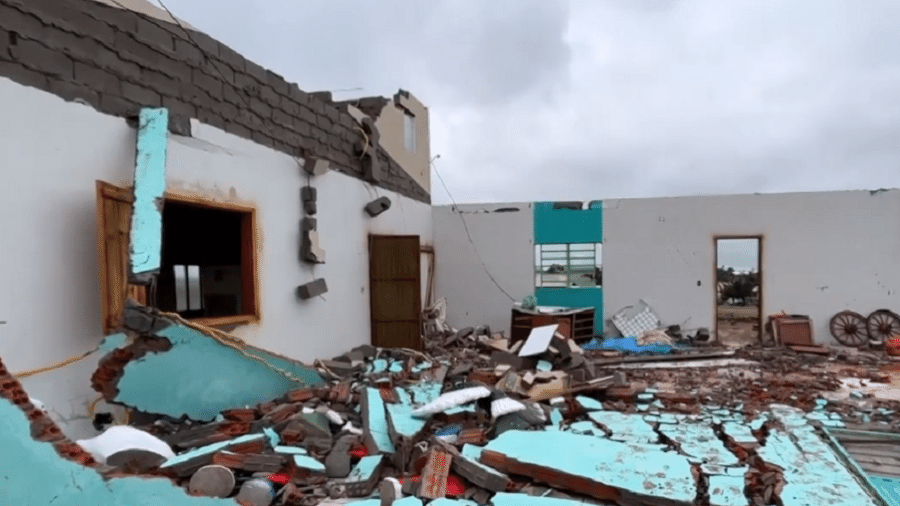 A casa de Valdemar ficou completamente destruída