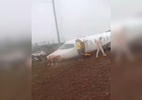 Avião da Cimed sai da pista durante pouso em Erechim (RS); veja momento - Reprodução de redes sociais