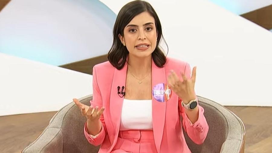 Tabata Amaral (PSB) participa do programa Roda Viva, da TV Cultura