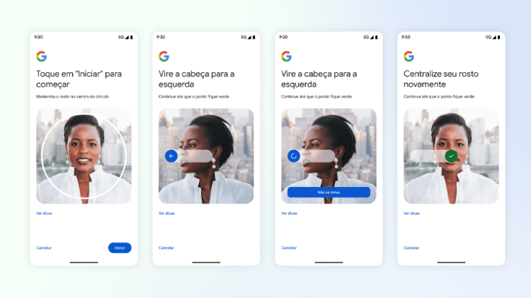 Recurso de configuração de vídeo selfie; funcionalidade facilita recuperação de conta do Google