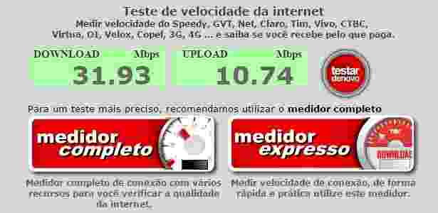 Teste de internet Vivo Speedy - Medir Conexao