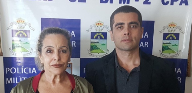 Denis César Barros Furtado, o "Doutor Bumbum", e a mãe dele, Maria de Fátima Barros - Divulgação / 31º BPM