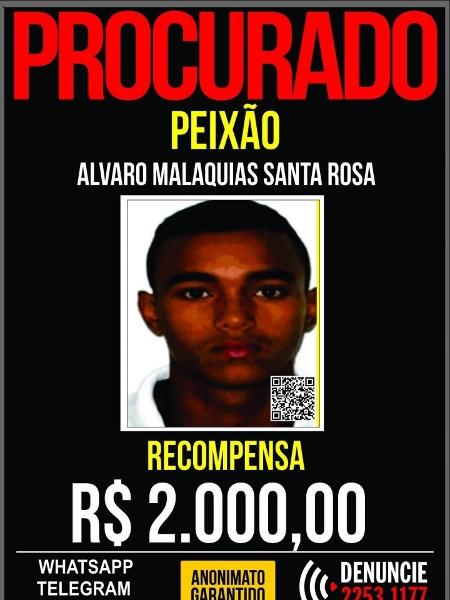 Álvaro Malaquias Santa Rosa, o Peixão, é suspeito de ordenar morte de oito jovens cujos corpos foram atirados para os porcos - Divulgação/Polícia Civil do RJ