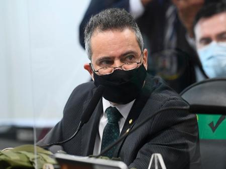 Ex-secretário-executivo do Ministério da Saúde, coronel Elcio Franco, em depoimento na CPI da Covid - Marcos Oliveira/Agência Senado