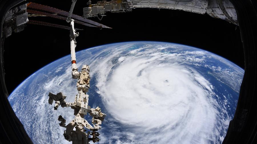 Olho do furacão Ida registrado pelo astronauta Thomas Pesquet, da ISS - Thomas Pesquet/ESA