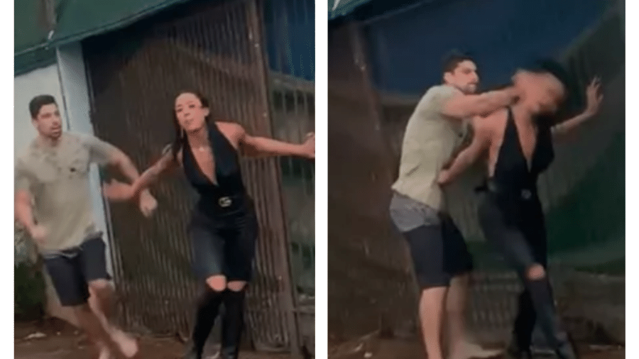 Vídeo que circulou nas redes mostra Priscyla sendo agredida com socos por um homem no Planalto Paulista, zona sul de São Paulo - Arquivo Pessoal