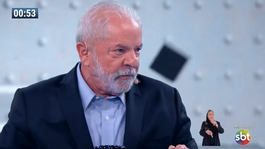 Candidato à Presidência da República, Lula deu entrevista ao Ratinho, no SBT - Reprodução