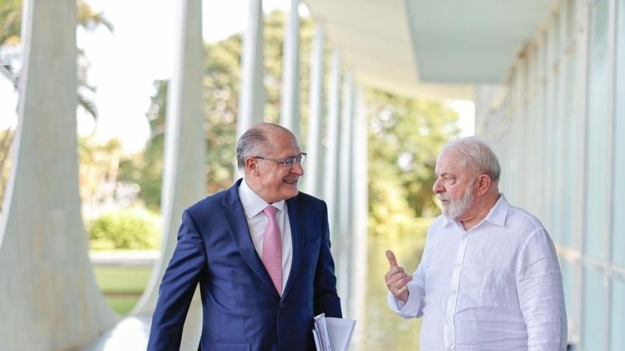 Lula e Geraldo Alckmin no Palácio da Alvorada, em Brasília - Ricardo Stuckert