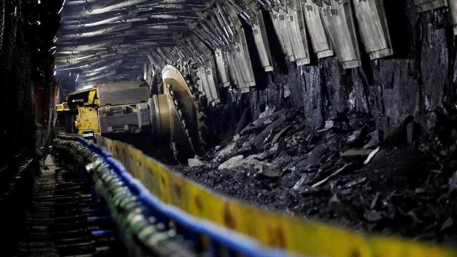 Mina de carvão na província de Shaanxi, na China