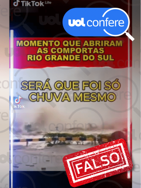 3.jun.2024 - Suposta comporta aberta é de PCH Linha Emília, onde não há comportas