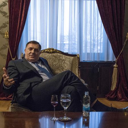 Milorad Dodik, o presidente da Republica de Srpska, entidade política da Bósnia e Herzegovina.