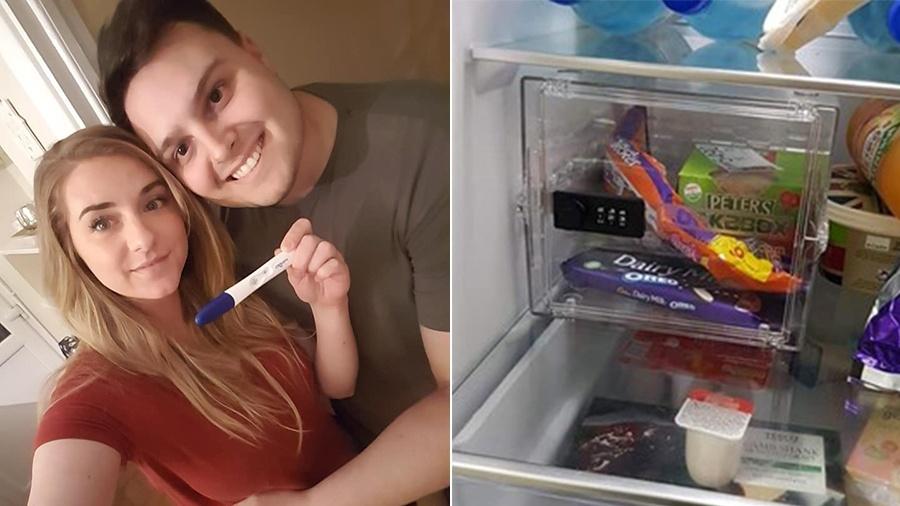 Dá uma olhada no cofre que Dave Williams instalou na geladeira... Tudo para Stacey, sua noiva, não "roubar" chocolates - Reprodução/Facebook