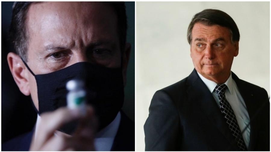 Bolsonaro deixou claro que decisão de suspender parceria com farmacêutica chinesa está relacionada a desacordo com o governador de São Paulo, João Doria - Divulgação/Governo de São Paulo/Reuters