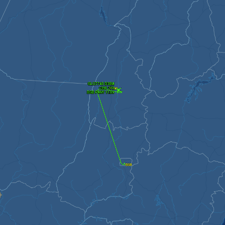 Site mostra trajetória realizada por avião que teve de realizar pouso de emergência em Palmas