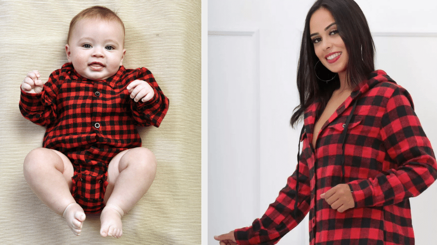 Body infantil e camisa flanelada com capuz estão entre opções para ir às festas juninas