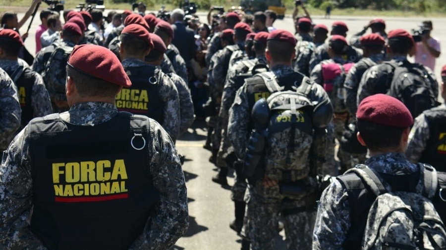 10.jan.2017- Agentes da Força Nacional de Segurança - Luan Santos/UOL