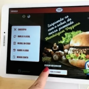 Solução em tablet para hamburgueria