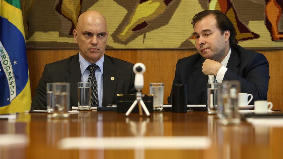 17.out.2017 - O presidente da Câmara, Rodrigo Maia, e o ministro do STF, Alexandre de Moraes - Adriano Machado/Reuters