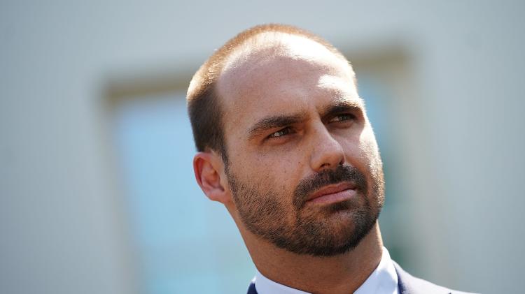 Integrantes do PSL estão insatisfeitos com Eduardo Bolsonaro, novo lider do PSL na Câmara - Maandel Ngan - 30.ago.19/AFP