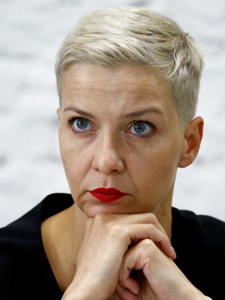 Ação foi resposta de Maria Kolesnikova (foto) à tentativa das autoridades bielorrussas de expulsá-la para a Ucrânia - VASILY FEDOSENKO/REUTERS