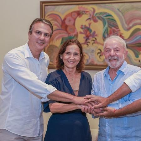 Camilo Santana, Izolda Cela e Lula - Reprodiução/Twitter/@IzoldaCelaCe