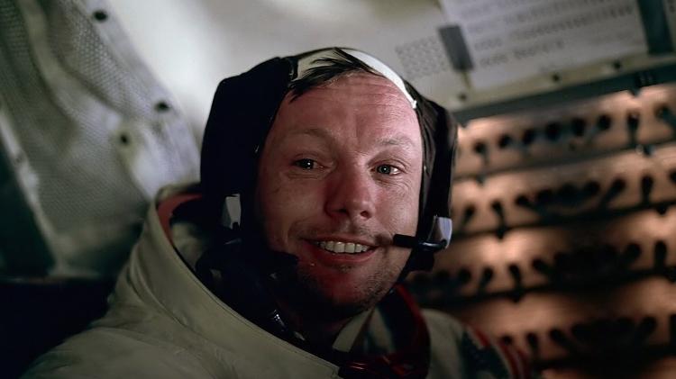 Astronaut Neil Armstrong during the Apollo 11 mission wearing a headset - NASA/Edwin E. Aldrin Jr. NASA/Edwin E. Aldrin Jr.