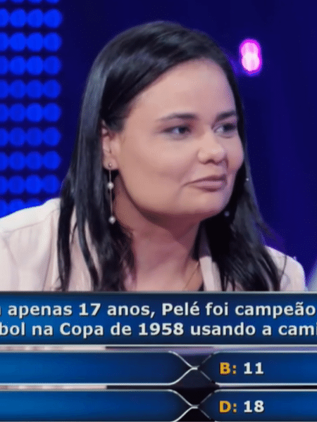 Jullie Dutra, 38, foi a primeira vencedora do "Quem quer ser um milionário" com pergunta sobre Pelé 