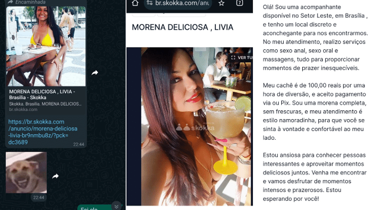 Eleni teve fotos divulgadas em site de prostituição sem saber