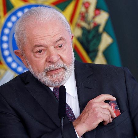 Lula durante cerimônia no Palácio do Planalto, em Brasília